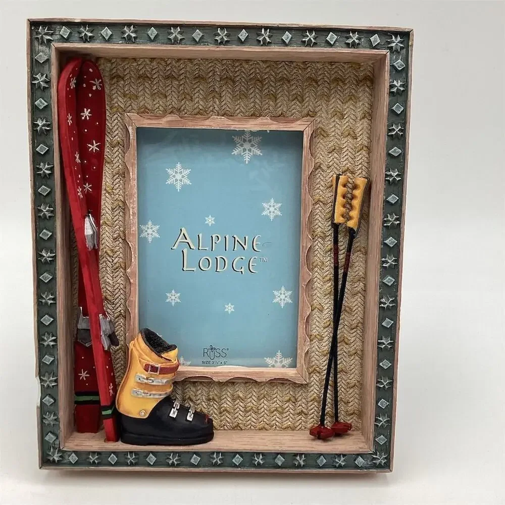 3D Ski Theme Picture Frame 3.5x5